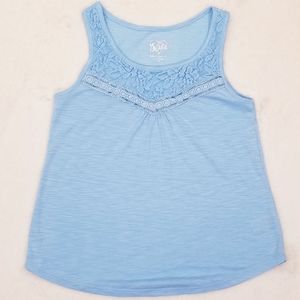 Justice Girl's Blue Loose Fitting Tank Top…
